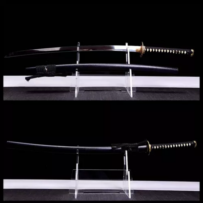 Japanese Katana 1095 Carbon Steel Samurai Battle ReadySword Sharp Brass Tusba.