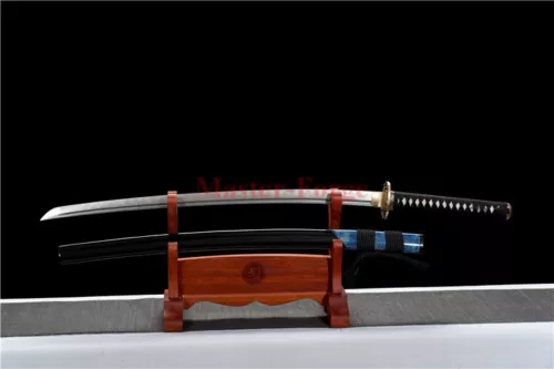 Full Tang Japanese Samurai Katana Sword Folded Steel Clay Tempered Sharp