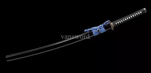 Hand Forged Japanese Katana Samurai Sword Damascus Folded Steel Battle Sharp