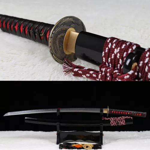 Japanese Samurai Katana Sword Clay Tempered Folded Steel Battle Ready Sharp