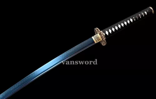 T10 Steel Clay TemperedBattle Ready Japanese Katana Samurai Sword Sharp Handmade