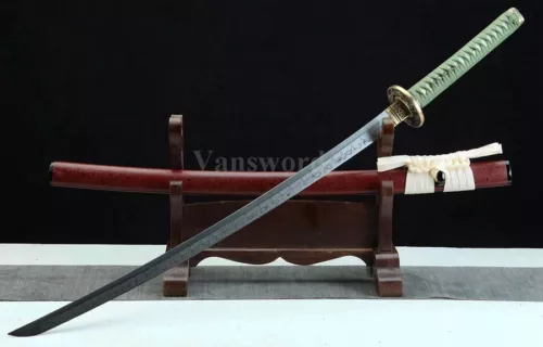 Top Quality T10 Clay Tempered Blade Japanese Samurai Sword Sharp Dragon Tusba.