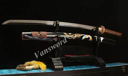 Japanese Samurai Sword Choji Hamon Clay Tempered Handmade Katana L6 Steel Sharp.