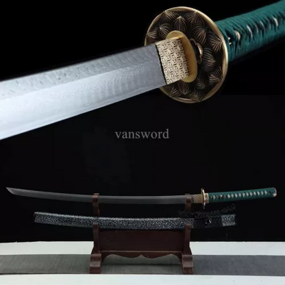 Japanese Katana Honsanmai Full Tang Samurai Sword Sharp With Copper Tsuba NEW.