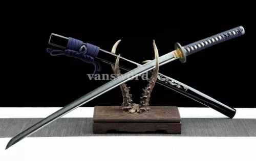 Japanese Real Katana Hand Forged Folded Steel Samurai Sword Battle Ready Sharp.