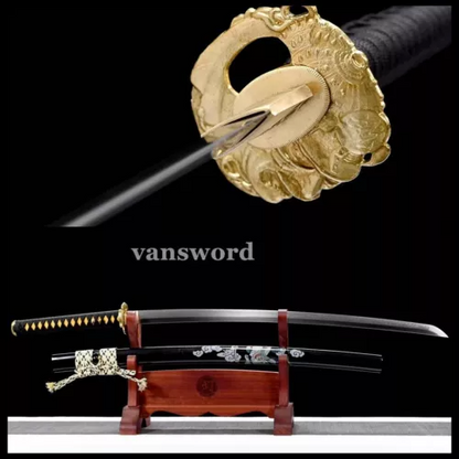 Clay Tempered Handmade T10 Steel Katana Japanese Samurai Sword Real Sharp