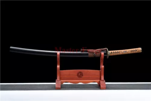 Japanese Katana Samurai Sword T10 Carbon Steel Clay Tempered Real Hamon Sharp