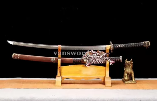 Tachi Sword Folded Steel Clay Tempered Original Japanese Samurai Sharp