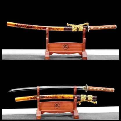 Hand Forged T10 Steel Clay Tempered JapaneseKatana Samurai Full TangSword Sharp.