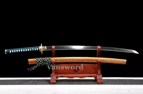 Real Japanese Katana Sword T10 Steel Clay Tempered Battle Ready Sharp New