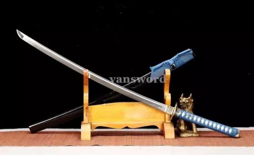 T10 Steel Katana Clay Tempered Choji Hamon Japanese Samurai Sword Full Tang