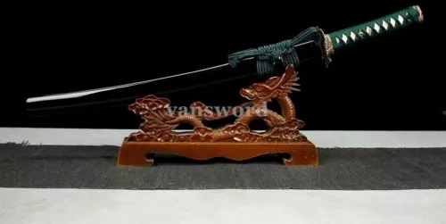 Handmade T10 Steel Clay Tempered Wakizashi Japanese Copper Samurai Sword Sharp