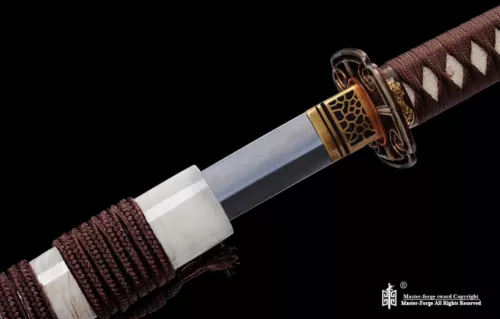 Clay Tempered T10 Folded Steel Japanese Katana Samurai Sword Kobuse Blade Sharp.