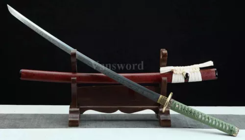 Top Quality T10 Clay Tempered Blade Japanese Samurai Sword Sharp Dragon Tusba.