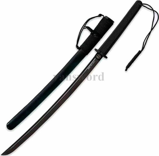 Handmade black damascus folded steel Japanese Samurai Tactical Sword katana