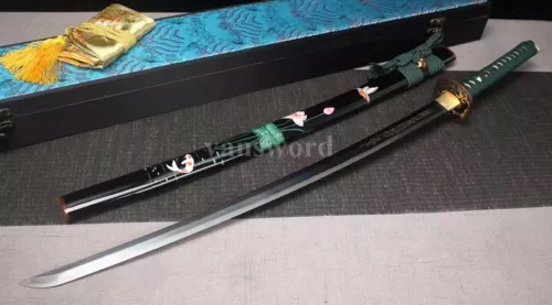 Handmade T10 Clay Tempered suguha hamon Japanese Lacquer Katana sword sharp