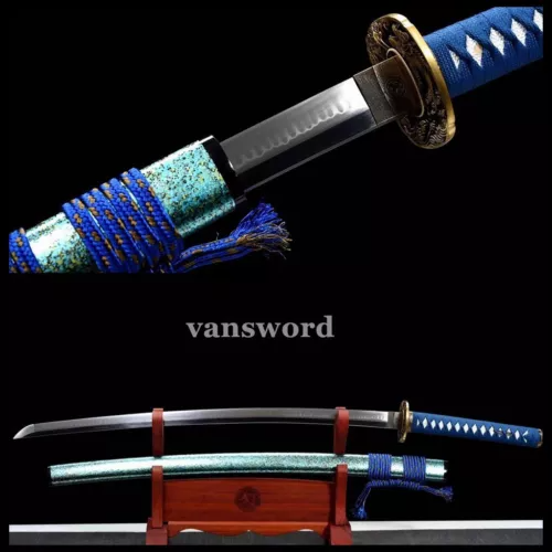 T10 Steel Clay Tempered Battle Ready Handmade Japanese Samurai Katana Sword.