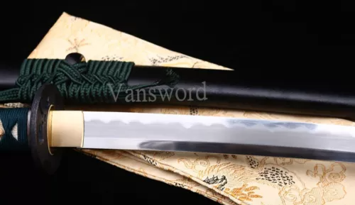 Folded Steel Clay Tempered Handmade Japanese Katana Samurai Sword Sharp Battle