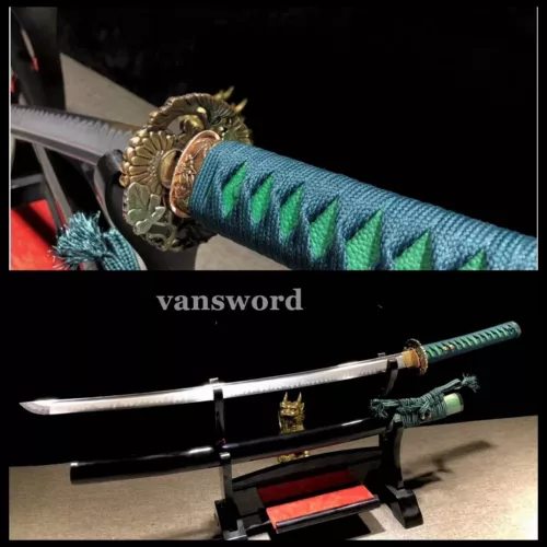 Handmade Japanese T10 Steel Clay Tempered Samurai Katana Real WeaponsSword Sharp