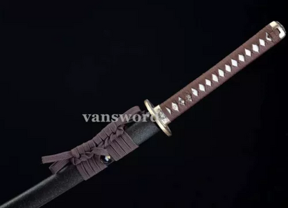 Japanese Katana Samurai Sword Hand Forged Folded Steel Clay Tempered Full Tang