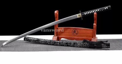 Katana Samurai Sword Hand Forged Folded Steel Clay Tempered Full Tang Japanese