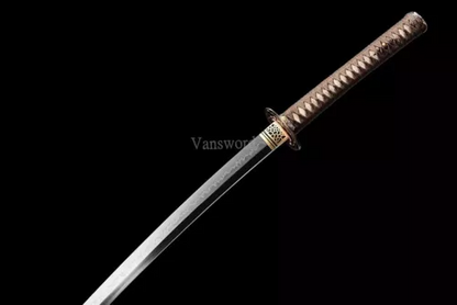 T10 Clay Tempered Japanese Silk Sageo Katana Samurai Sword Hand Polished Black