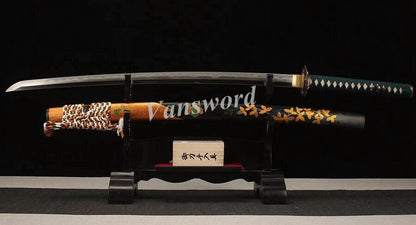 Katana Samurai Sword Top Quality Honsanmai Clay Tempered Japanese Lacquer Saya.