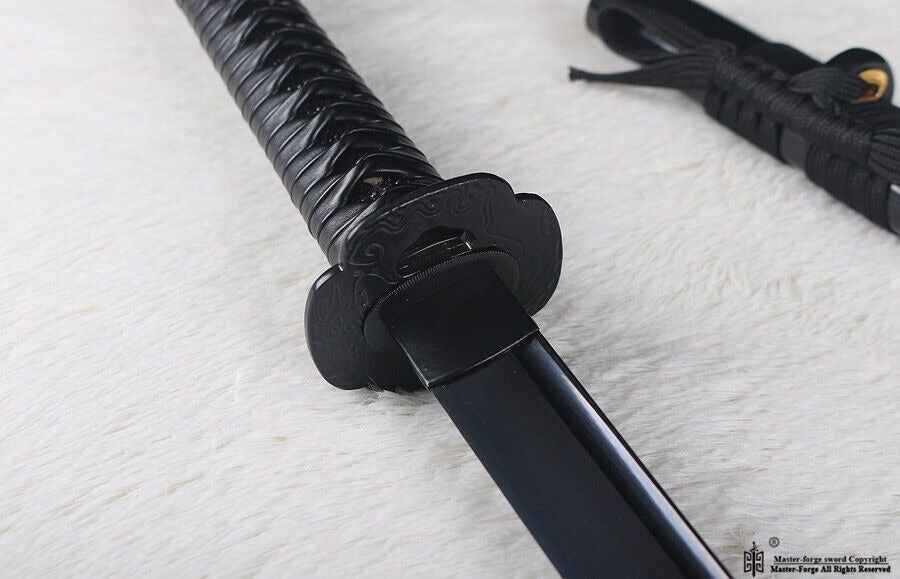 Handmade High Carbon Steel Japanese Samurai Sword Katana Full Tang Sharp Black