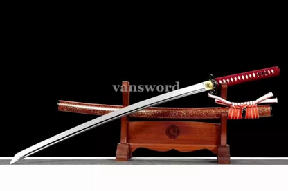 High quality Clay tempered Samrurai Carbon steel Japanese Katana Sword sharp.