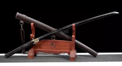 1095 High Carbon Steel Hattori Hanzo's Blade Japanese Katana Sword PU Saya 60HRC