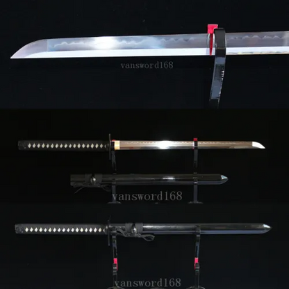 Hand Forge T10 Clay Tempered Japanese Samurai Real Hamon Ninja Sword Sharp