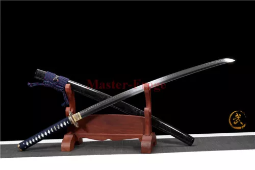 Japanese T10 Clay Tempered Real Katana Samurai Sword Hand Forged Blade Sharp