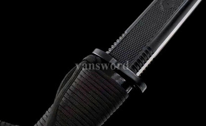 Handmade black damascus folded steel Japanese Samurai Tactical Sword katana