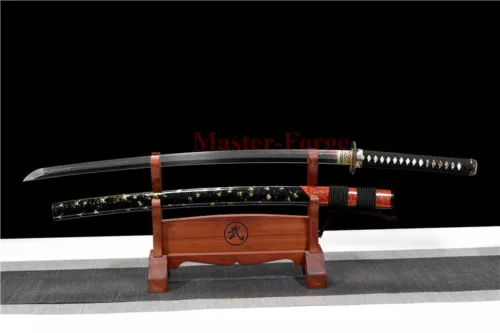 Japanese Samurai Katana Sword Choji Hamon Clay Tempered T10 Steel Sharp