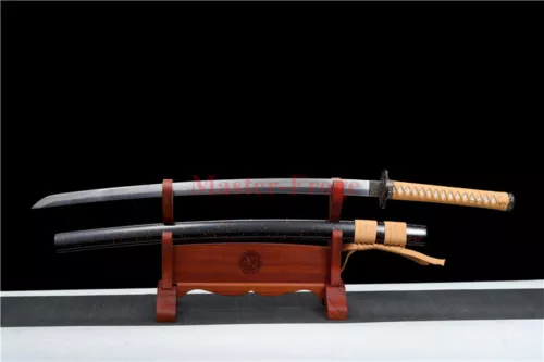 Japanese Katana Damascus Folded Steel Battle Ready Sword Samurai Real Sharp.