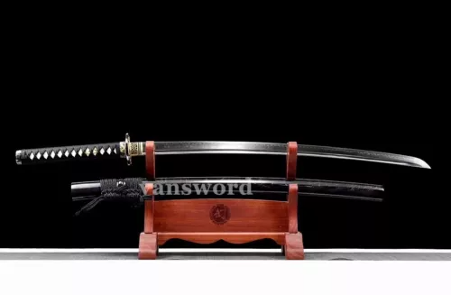 T10 Steel Japanese Katana Sword Clay Tempered Battle Ready Functional Sharp