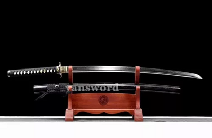 T10 Steel Japanese Katana Sword Clay Tempered Battle Ready Functional Sharp