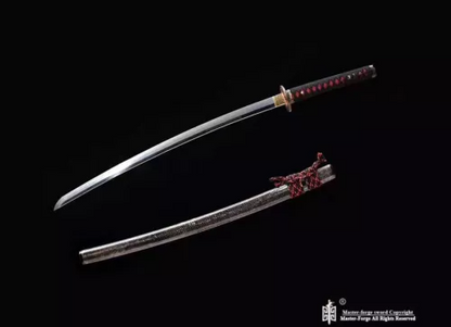 CHOJI Hamon T10 Clay Tempered Japanese Samurai Katana Sword Full Rayskin Saya