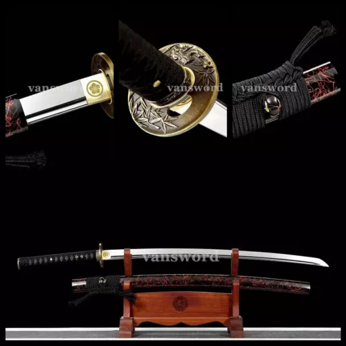 1095 HIgh Carbon Steel Japanese Samurai Katana Sword Battle Ready Mirror Blade