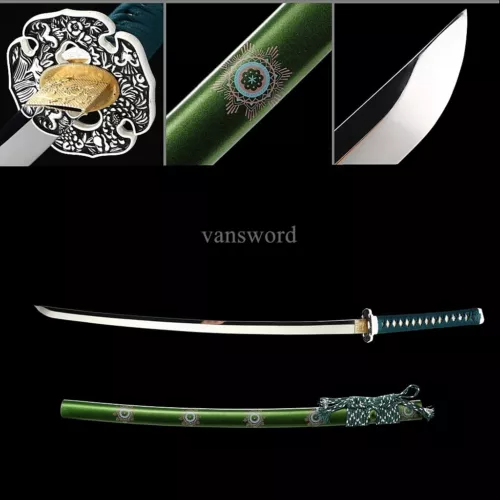 High 1095 Carbon Steel Japanese Samurai Sword Katana Blade Full Tang Sharp.