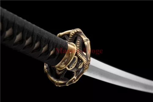 Hand Forged T10 Clay Tempered Japanese Katana Samurai Sword Sharp Battle Ready.