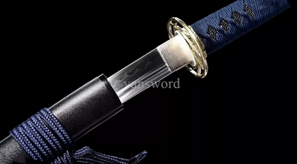 T10 Steel Clay Tempered Japanese Katana Samurai Sword Double Groove Battle Ready