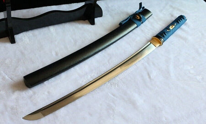 Handmade 1095 High Carbon Steel Japanese Samurai Real Sword Wakizashi Full Tang