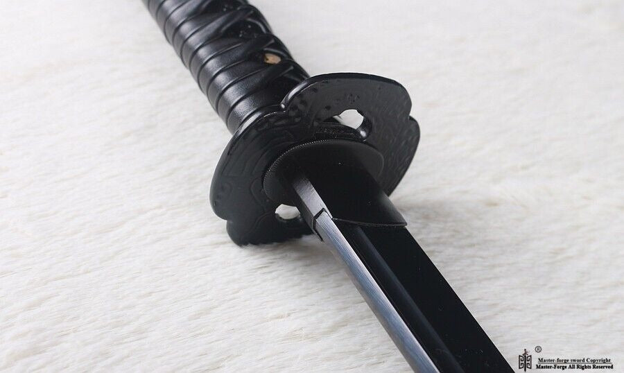 Handmade High Carbon Steel Japanese Samurai Sword Katana Full Tang Sharp Black