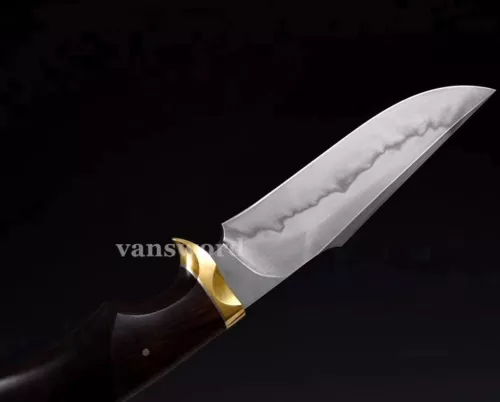 Handmade T10 Steel Clay Tempered Steel Mini Knife Hunting Sword Full Tang Sharp