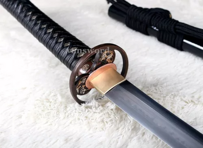 Japanese Samurai Katana Sword Clay Tempered T10 Steel Real CHOJI Hamon Sharp