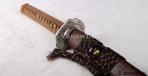 40.9" Folded Steel Clay Tempered Hand Abrasived Japanese Katana Samurai Sword