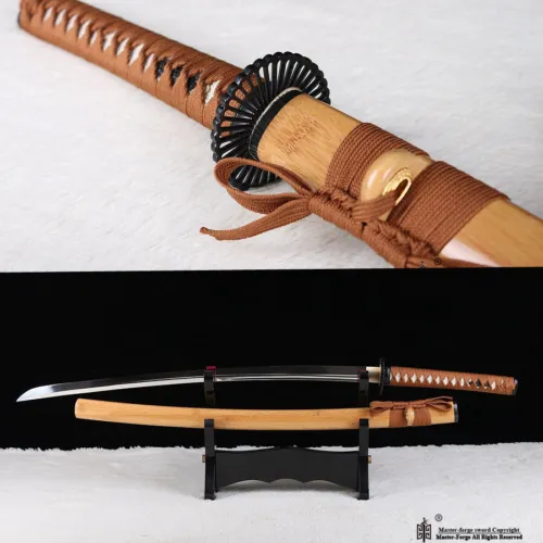 Hand Forged Japanese Samurai Katana Sword 9260 Spring Steel UNOKUBI-ZUKURI