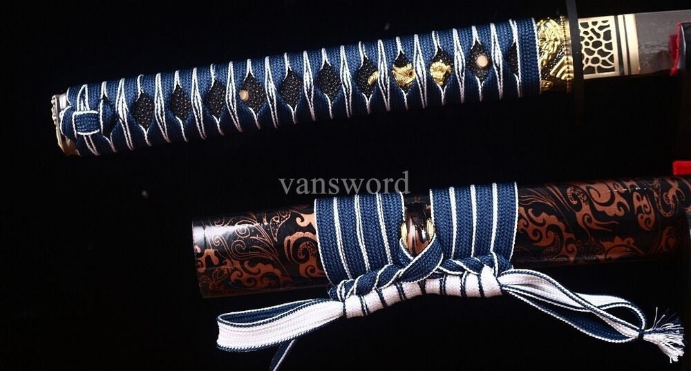 Hand Forged Folded Steel Hammering Pattern Japanese Katana Samurai Sword NEW.