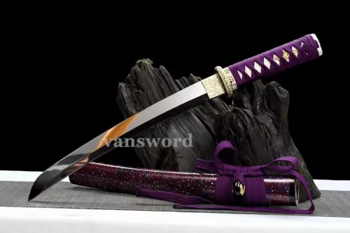 9260 High Quality Carbon Steel Japanese Tanto Mini Knife Samurai Sword Sharp.